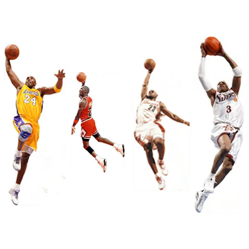 Баскетбол наклейки на стену Спорт Star Player Jordan Ирвинг 3d Виниловые для детской