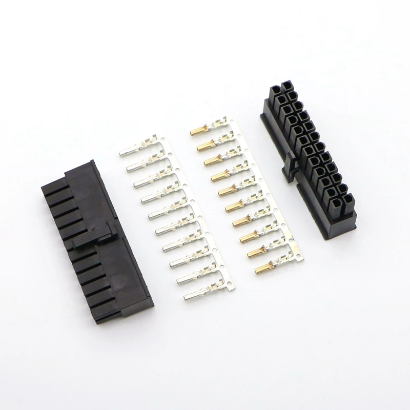 

4.2mm 5557 CPU 24Pin ATX Male Connector with 25pcs Terminal pins for PC Modding.