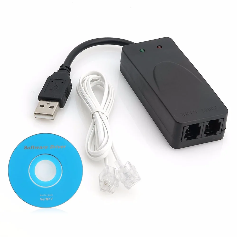 

External 3in1 USB 56K V9.2 V9.0 Dial Up Ports Dual Voice Data Fax Modem for W7