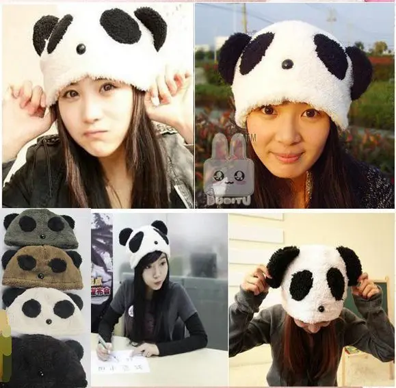Animal de moda Kung Fu Panda sombrero para mujeres hombres capó Gorro además de terciopelo protege