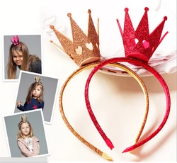 

New Fashion Gold Crown Headband Cute Princess Girls Wedding Crown Headband Wholesale
