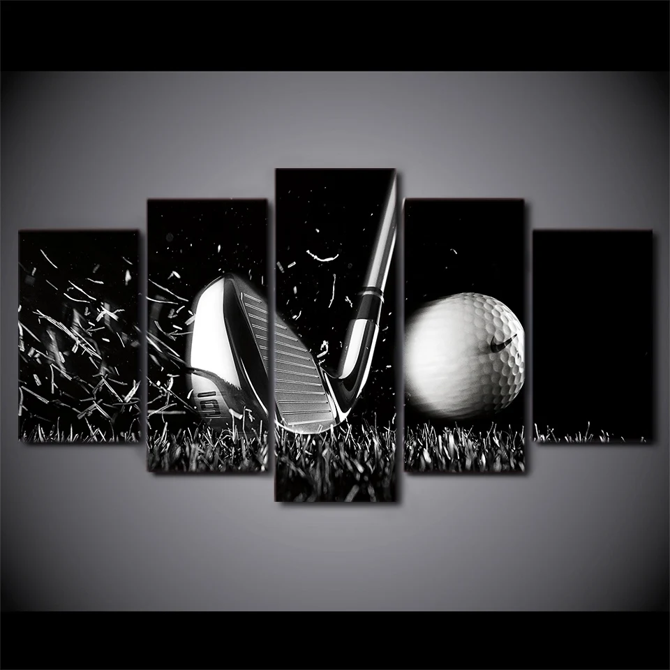 Preise Moderne Wandkunst Malerei Schwarz und Weiß Poster Golf Malerei leinwand Kunstdruck Golf Leinwand High Grade für Living zimmer