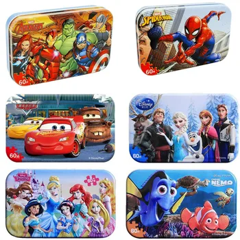 

Marvel Avengers Spiderman Cars Disney Pixar Cars 2 Cars 3 Puzzle Toy Children Wooden Jigsaw Puzzles Toys for Children Gift
