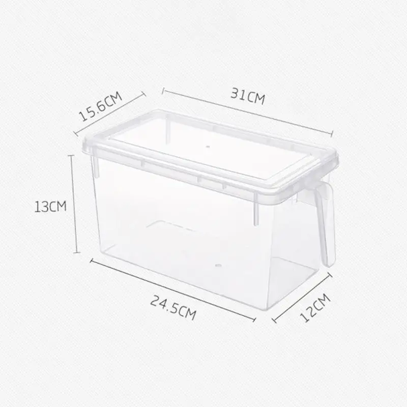 Кухня Холодильник прозрачный ящик для хранения уплотнение еда Органайзер с ручкой поддержка дропшиппинг