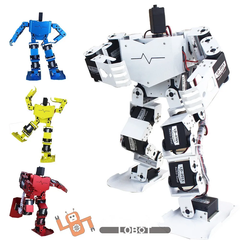 

New 17 degrees of freedom humanoid Biped Robot teaching and research biped robot platform model (no electronic control system)