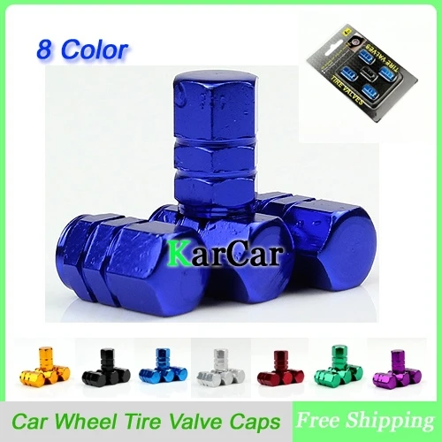 1Set New Universal Aluminum Hexagonal Design Auto Car Wheel Tire Air Valve Caps Vehicle Tyre Valve