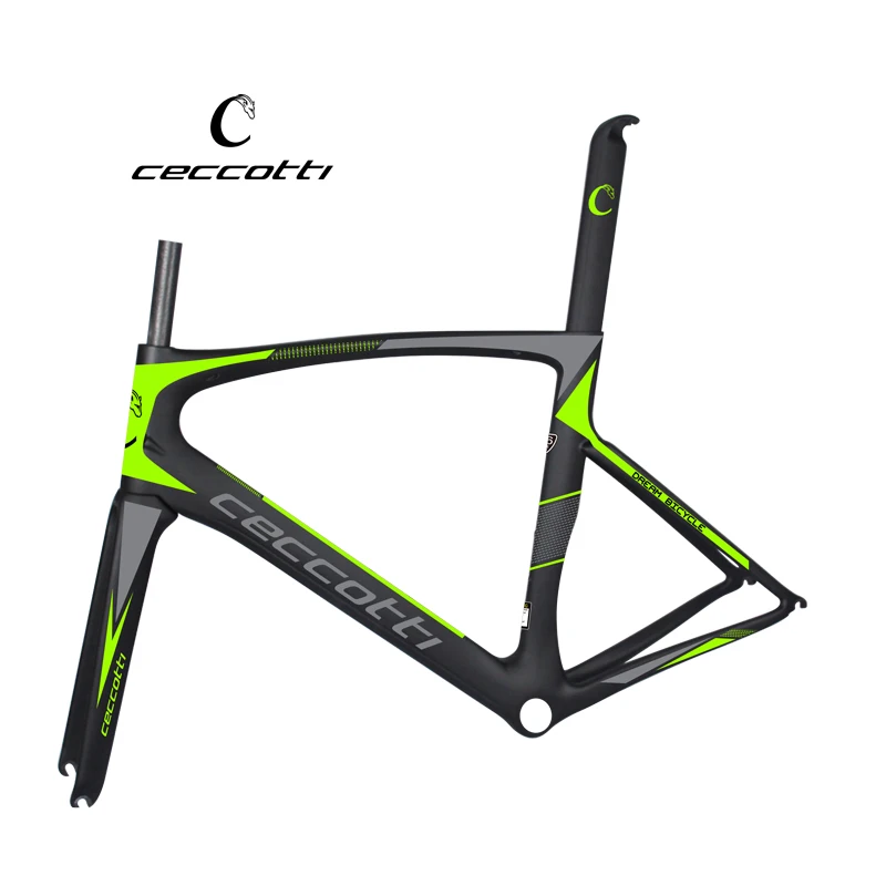Sale Telaio bici da corsa carbonio CECCOTTI Green carbon road frame road bike carbon frame PF30 cadre carbone route 2019 cyclocross 38 Sale Telaio bici da corsa carbonio CECCOTTI Green carbon road frame road bike carbon frame PF30 cadre carbone route 2019 cyclocross 38