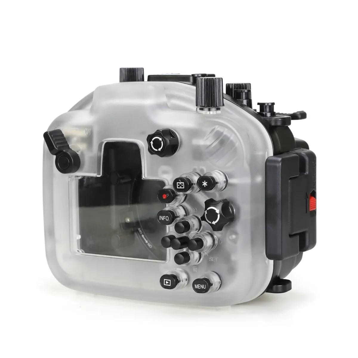  Free ship Meikon 40m/130ft Underwater Camera Diving Housing for Canon EOS M5 22mm Lens