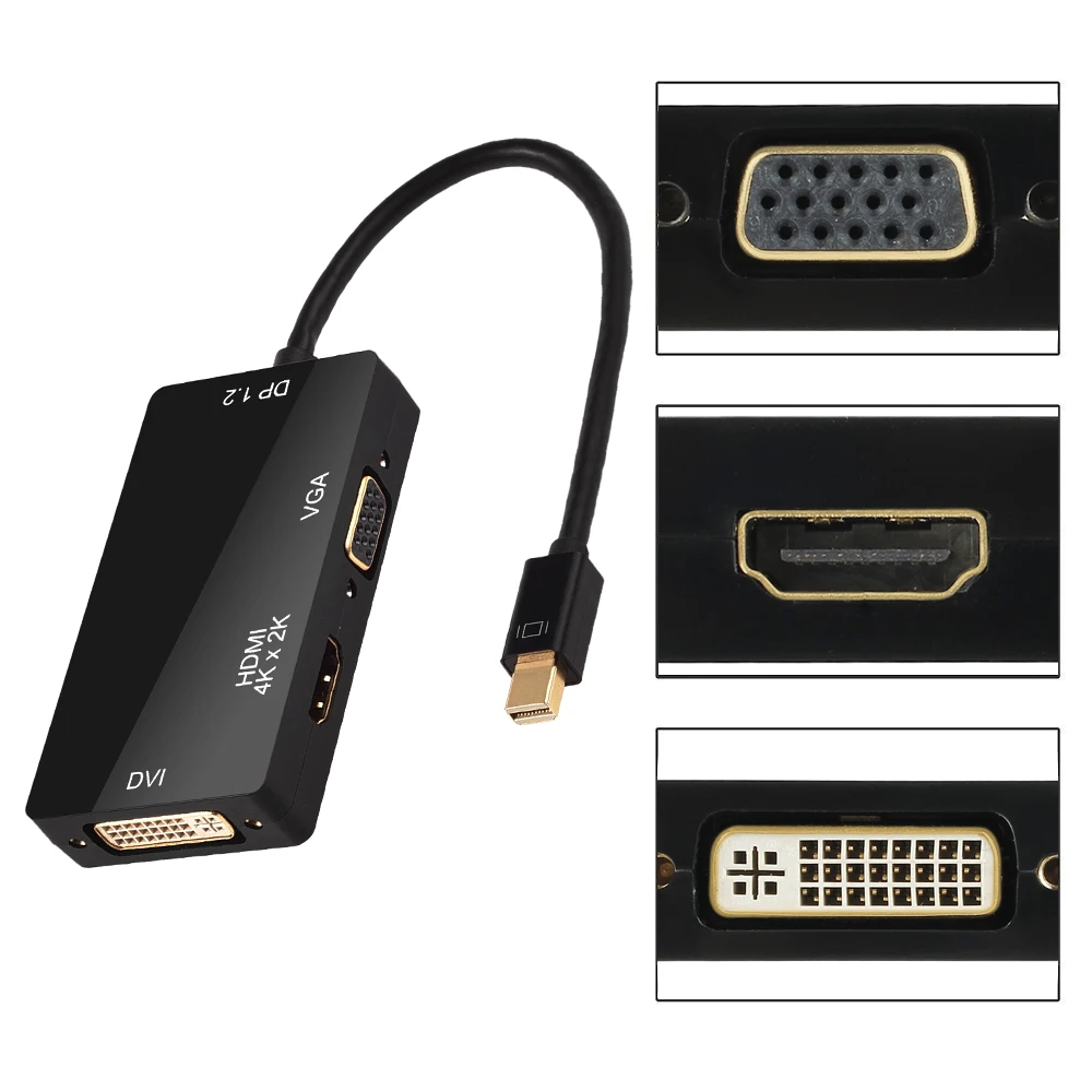 Neoteck мини дисплей порт к HDMI VGA DVI адаптер Thunderbolt 2 HDMI конвертер Мини DP кабель для Surface Pro 3 мини дисплей порт