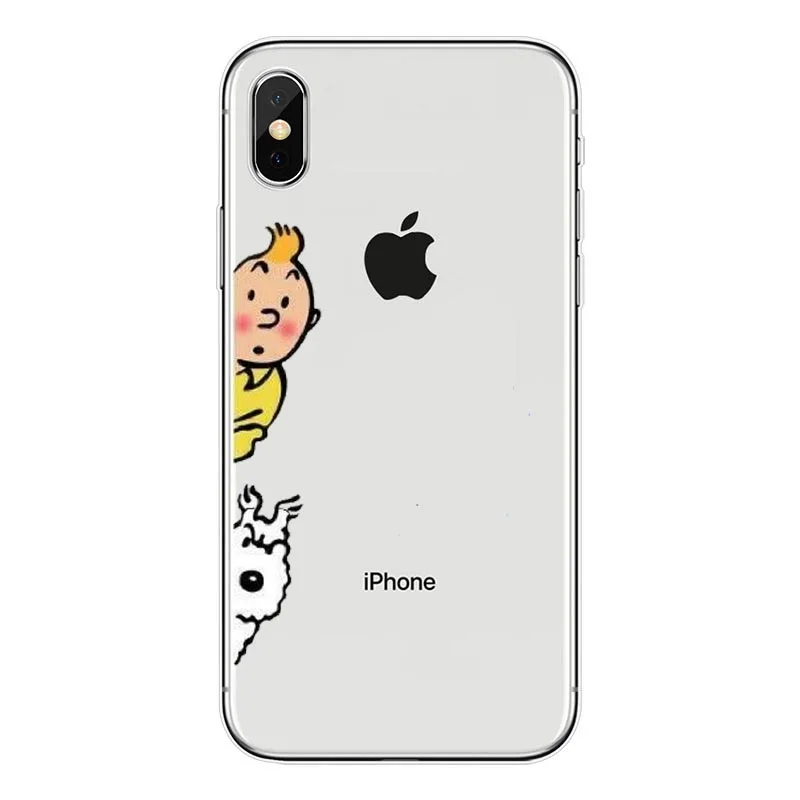 The Adventures of Tintin Soft Silicone TPU Cover Case For iPhone 11 11Pro XR 10 8 7 Plus 6 6S Plus 5 XS Max 5 5C 4 4S Case - Color: TPU