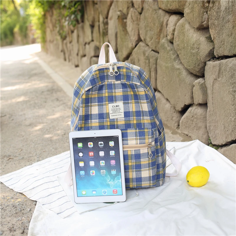 De moda a cuadros para Mujer, mochila de la escuela bolsas de lona de alta calidad Mochilas para chicas adolescentes de gran capacidad Mochilas Hombres Mujer De moda a cuadros para Mujer, mochila de la escuela bolsas de lona de alta calidad Mochilas para chicas adolescentes de gran capacidad Mochilas Hombres Mujer