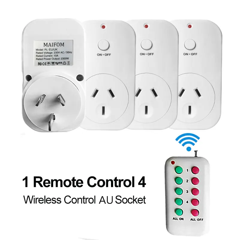 

AU Plug Smart Socket RF433 Remote Control Power Outlet Wall Socket Smart Home Electrical Socket 110~230V/AC
