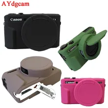 Nice Камеры Видео Сумка Для Canon G7X G7XII марк 2 G7X II Силиконовый Чехол Резиновый чехол для Камеры Защитный Чехол кожи
