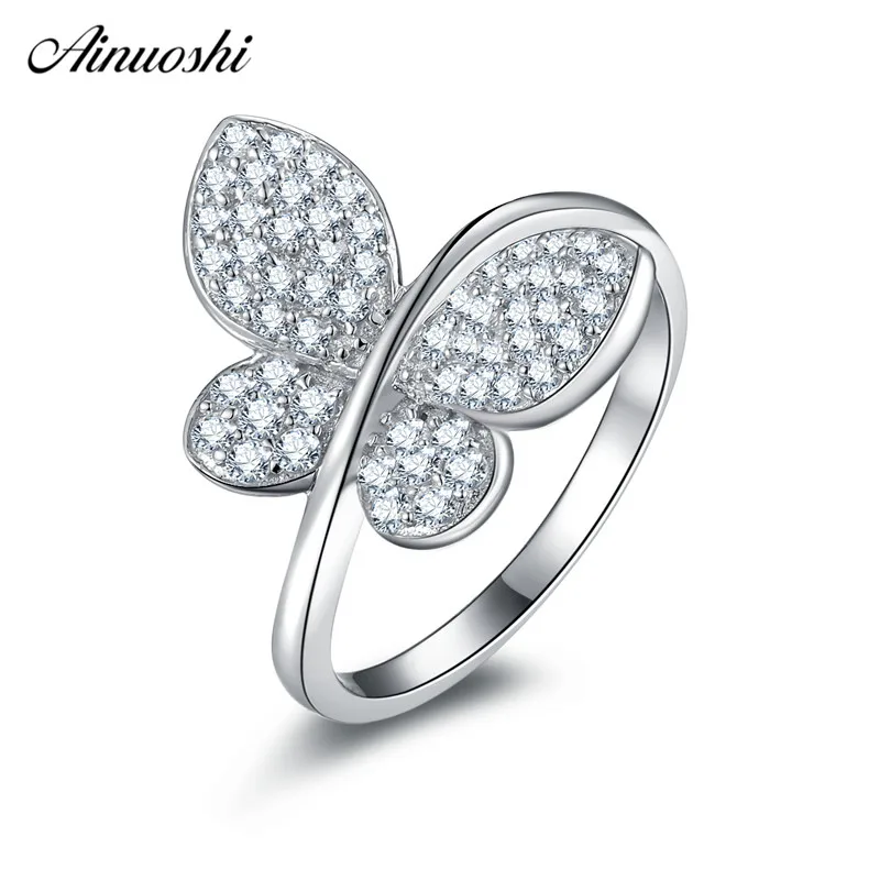 Ainuoshi 925 Sterling Silver Wedding Rings Engagement Anniversary