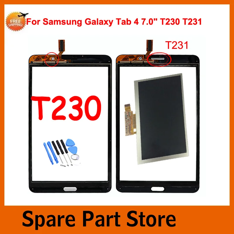 Для samsung Galaxy Tab 4 7 0 &quotSM T230 T231 T235 ЖК-дисплей Дисплей монитор Панель Сенсорный экран