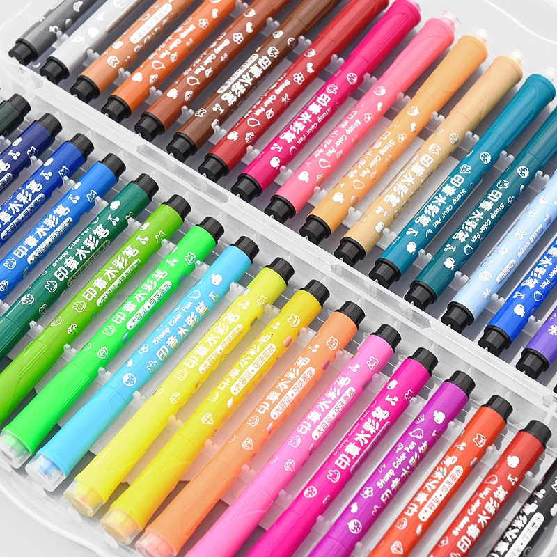

MIRUI children's seal watercolor pen pupils non-toxic washable color marker pen set
