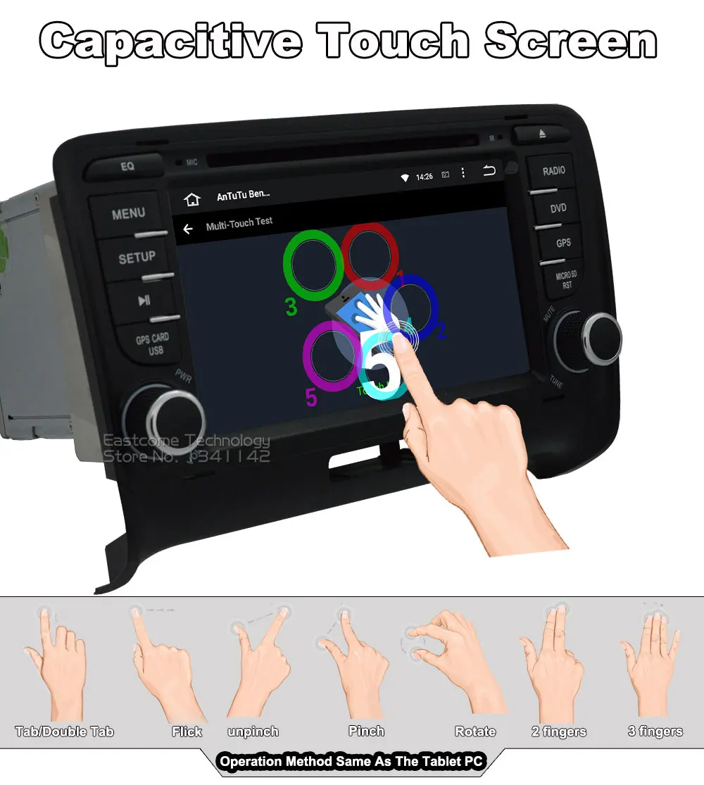 Excellent Octa Core 8 Core Android 6.0 Car DVD Player For AUDI TT 2006 2007 2008 2009 2010 2011 2012 2013 With GPS Navigation Bluetooth 3