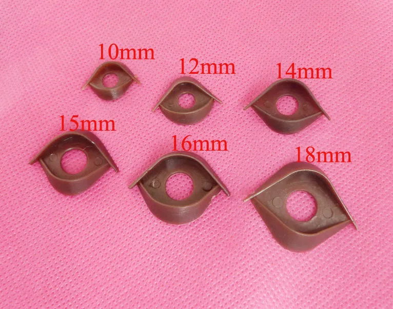 60 шт. 10 мм/12 мм/14 мм/15 мм/16 мм/18 мм коричневая игрушка век для игрушек аксессуары для глаз