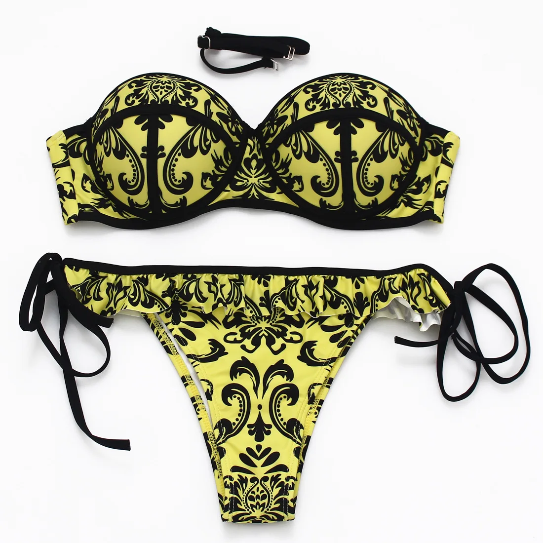 Buy bikini Swimsuit Female Geometric Print bathing
