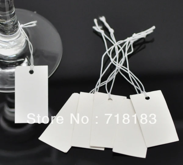 Wholesale 200PCs String Jewelry Price Label Paper Pricing Tags 3.4x1