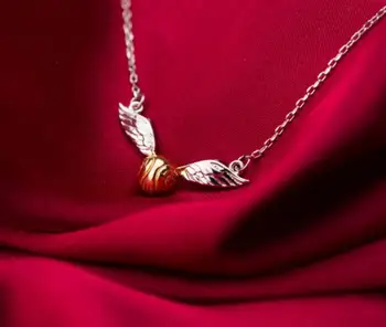 

HARRY Golden Snitch Pendant Necklace 925 Silver Jewelry Cos Gift