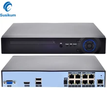 Enregistreur vidéo numérique IP POE 8CH, 8MP, 802.3af XMEye APP, H.265, détection de visage, pour système de caméra de sécurité 4K