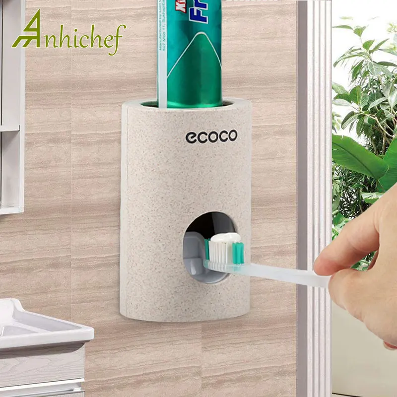 

Automatic Toothpaste Dispenser Wall Mount Dust-Proof Bathroom Toothpaste Squeezer Holder Stand