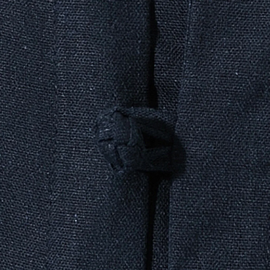 2019 Мужская Летняя Повседневная однотонная хлопковая льняная рубашка с рукавом