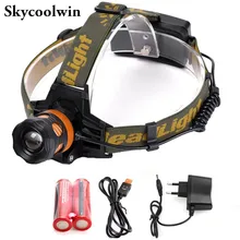 Мощный кри xml t6 Фары для автомобиля фары увеличить Водонепроницаемый 18650 Перезаряжаемые Батарея светодиодный налобный фонарь Велосипедный Спорт Кемпинг Пеший Туризм Свет