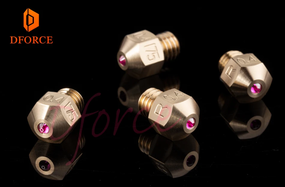 Compatível com Especial de Alta Dforce Rubi Bico Milímetros Temperatura Materiais Peek Pei Petg Abs Nylon Etc Bocal Ruby Mk8 1.75 8 Cheap Peças e acessórios em 3D