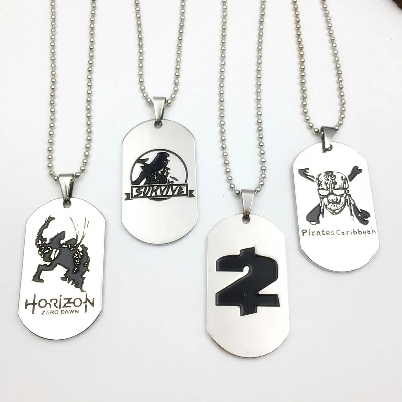Jack Sparrow Skull Necklace Horizon Zero Dawn Survive Choker Pirates Of The Caribbean Stainless Steel Dog Pendant Necklaces Pendant Necklaces Aliexpress