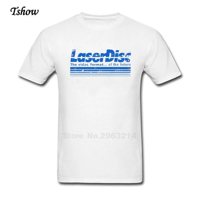 Laserdisc Men T Shirt Casual Summer Print Cotton Male Clothes Round