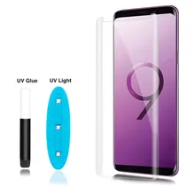 Полное ультрафиолет закаленное стекло для samsung Note 9 8 S9 S8 S7 S6 Edge 5D полная жидкая клеевая Защита экрана для Galaxy S10E S10 S9 S8 Plus