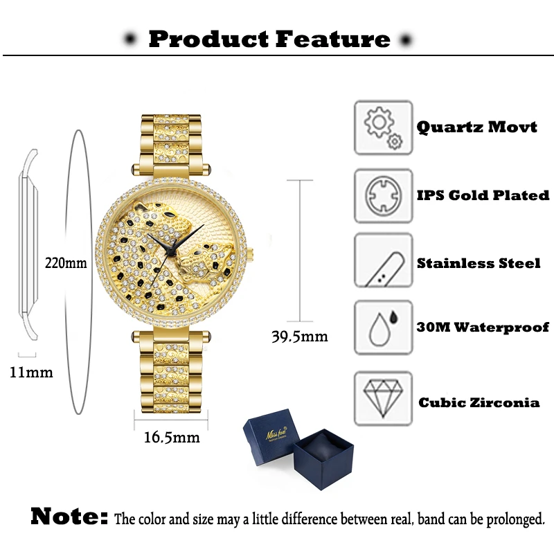 Дропшиппинг леопардовые женские модные часы Лидирующий бренд из нержавеющей стали водонепроницаемые кварцевые золотые серебряные женские часы