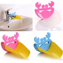 1 шт., ванная комната, милая форма краба, кран, расширитель, для детей, для мытья рук, кран для раковины, санузел, принадлежности для детей, для мытья рук, вспомогательная раковина для ванной комнаты