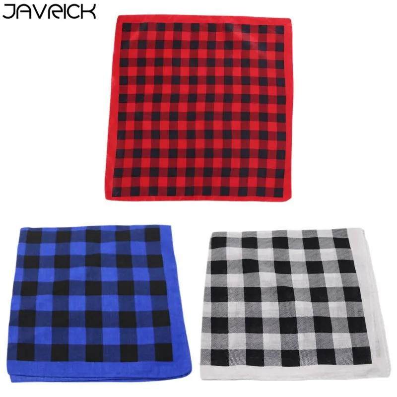 

Three Colors Plaid Grid Printing Square Bandana Unisex Retro Style Sport Headband Multifunction Neck Tie Scarf Hair Wrap 55x55cm