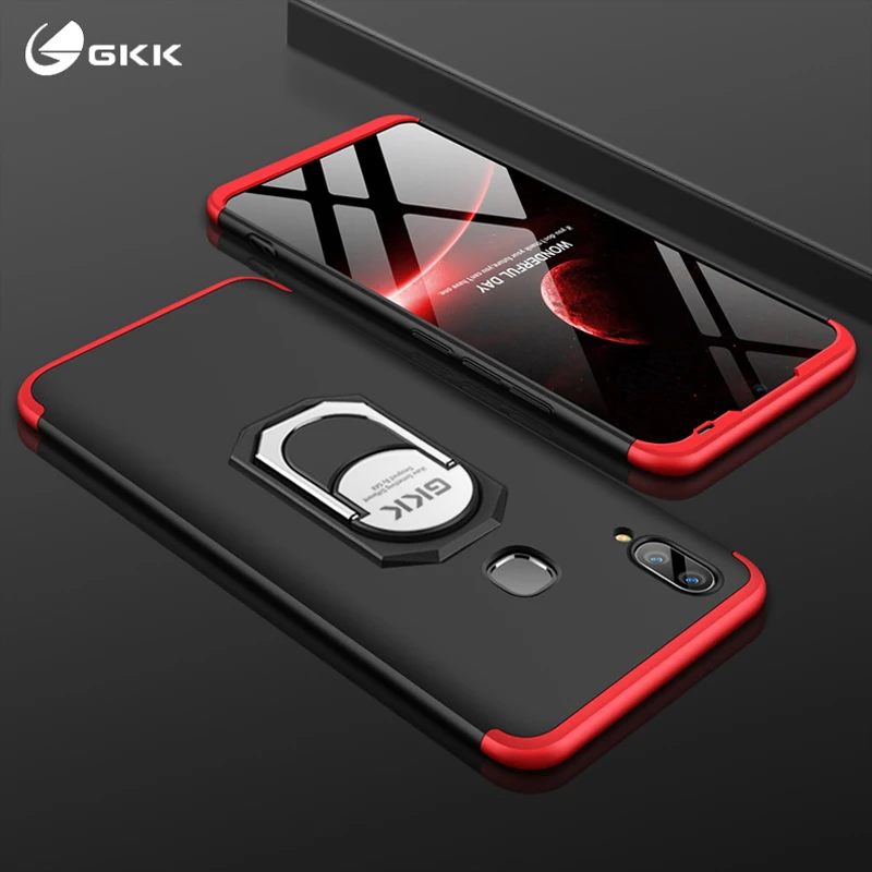 Оригинальный чехол для VIVO Y95 Роскошный с полной защитой кольцом держателем