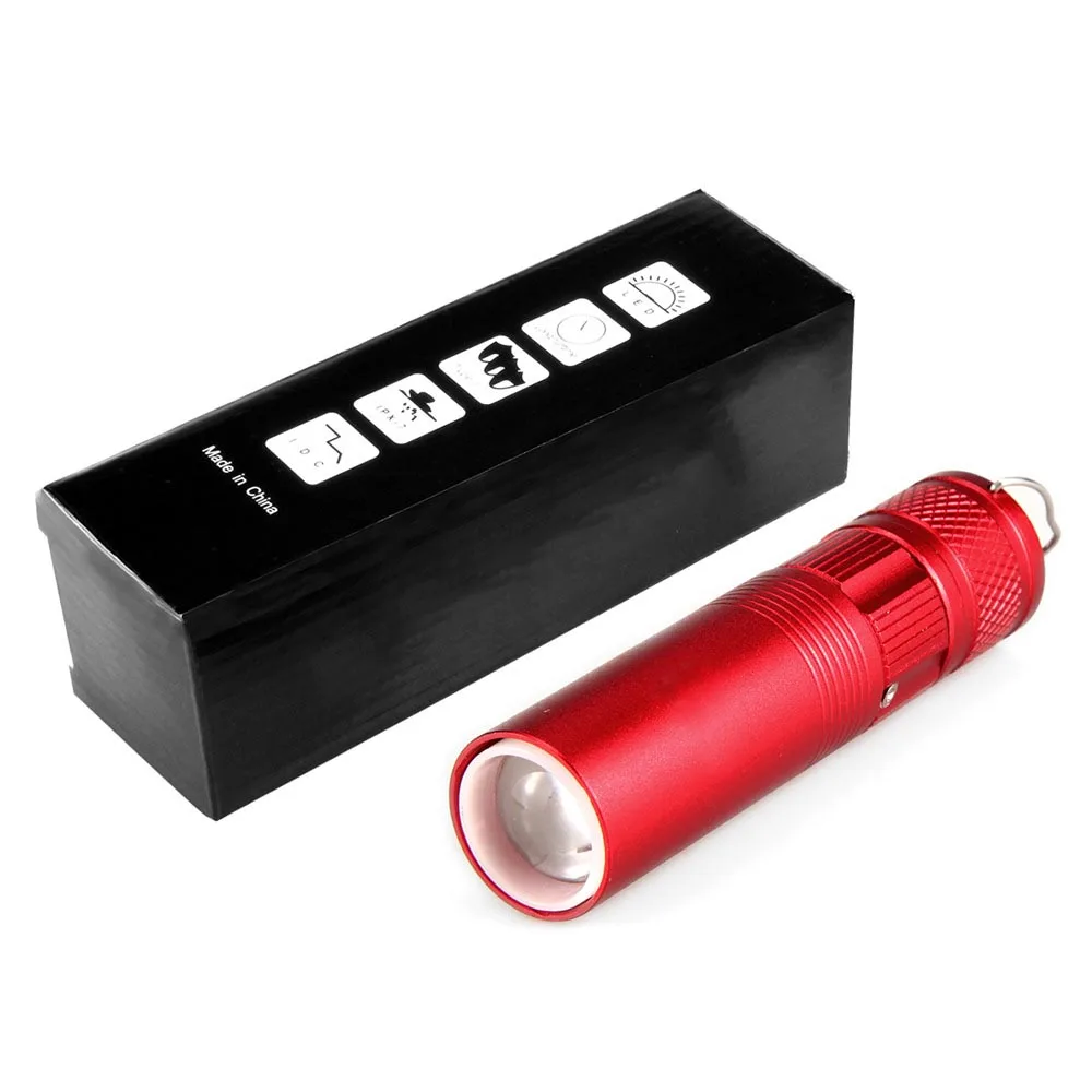 

Compact with Magnet Three Light Flashlight 14500 Battery Zoomable Flashlight Aluminum Alloy Camping Tactical Flashlight