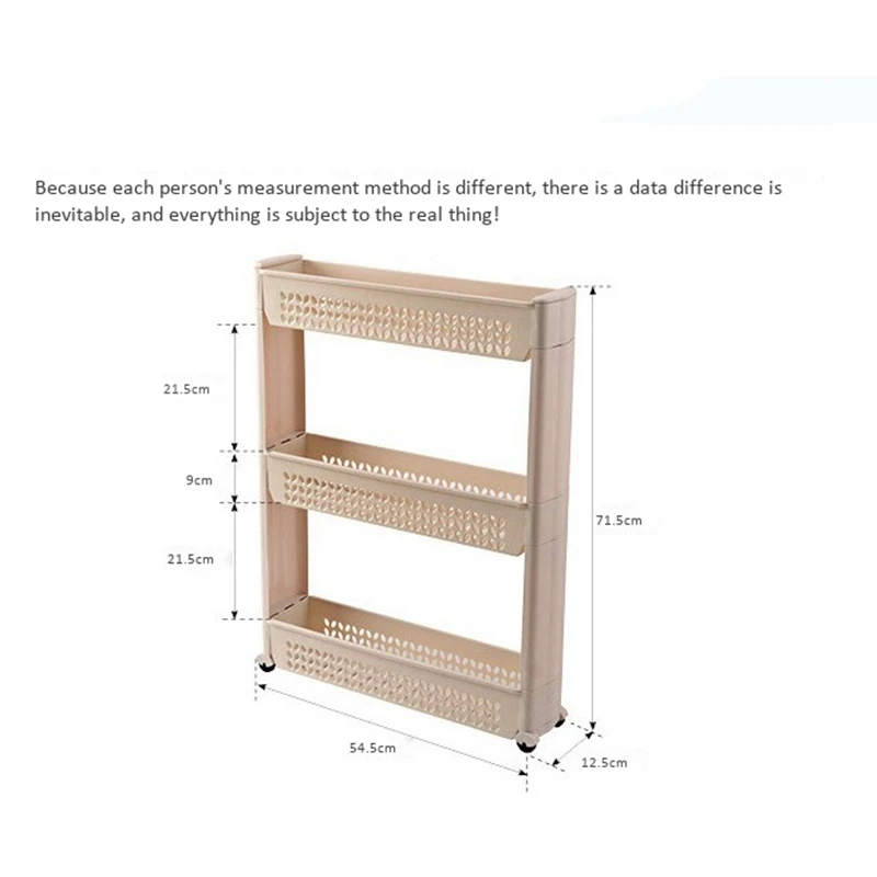 1/шт. Полка для хранения зазоров, кухонная полка для хранения, полка для хранения, тонкая скользящая башня, подвижная сборка, Пластиковая Полка для ванной комнаты, колеса, пространство 3 слоя