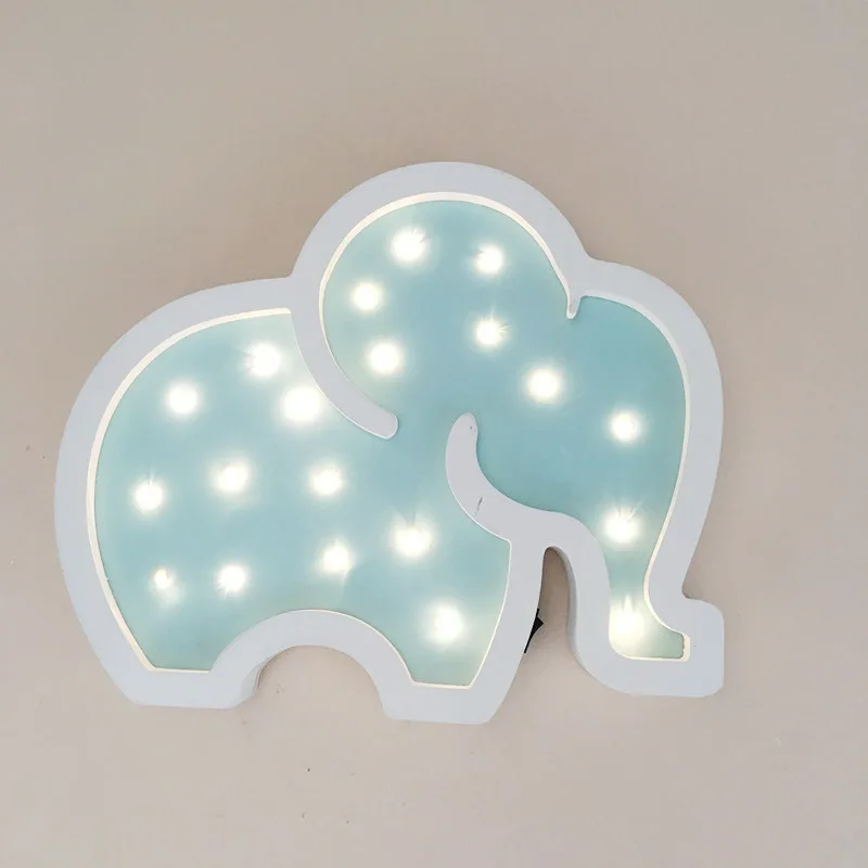 

Powerbank Novelty 3d Light Elephant Veilleuse Enfant wall Lamp Luminaria De Mesa 3d Light Fixtures wooden Wall Light