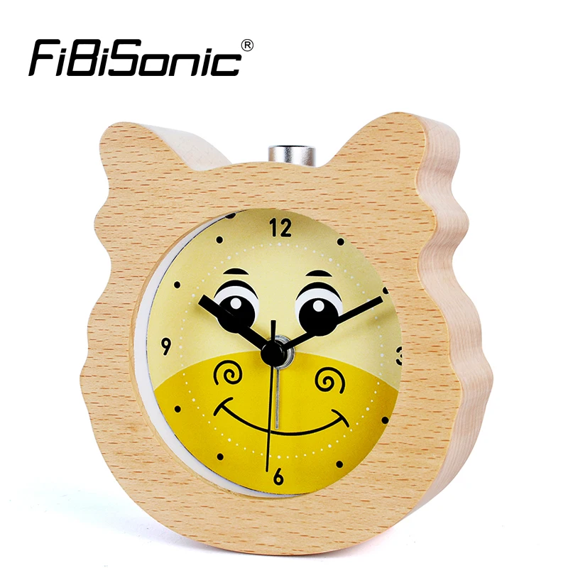 FiBiSonic Chinese Zodiac Wooden Snooze Backlight Dragon Alarm Clock
