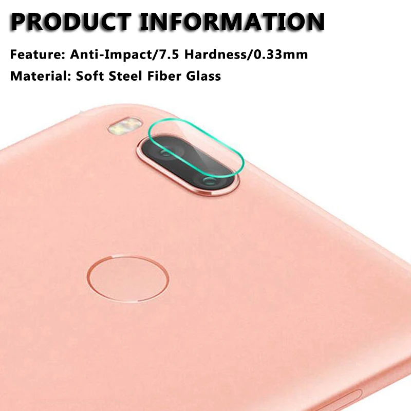 2 PCS Clear Camera Lens Protector Protection Film For xiaomi Mi 5x/xiaomi A1 Tempered Glass Back Cover For xiaomi Mi 5x Film