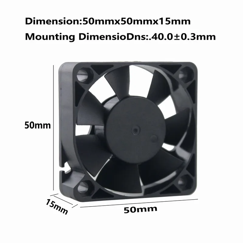 Gdstime 20 шт. DC 24 В 50x50x15 мм DC бесщеточный вентилятор охлаждения Cooler 50 мм x 15 мм PC радиатор 5 см 5015 2Pin