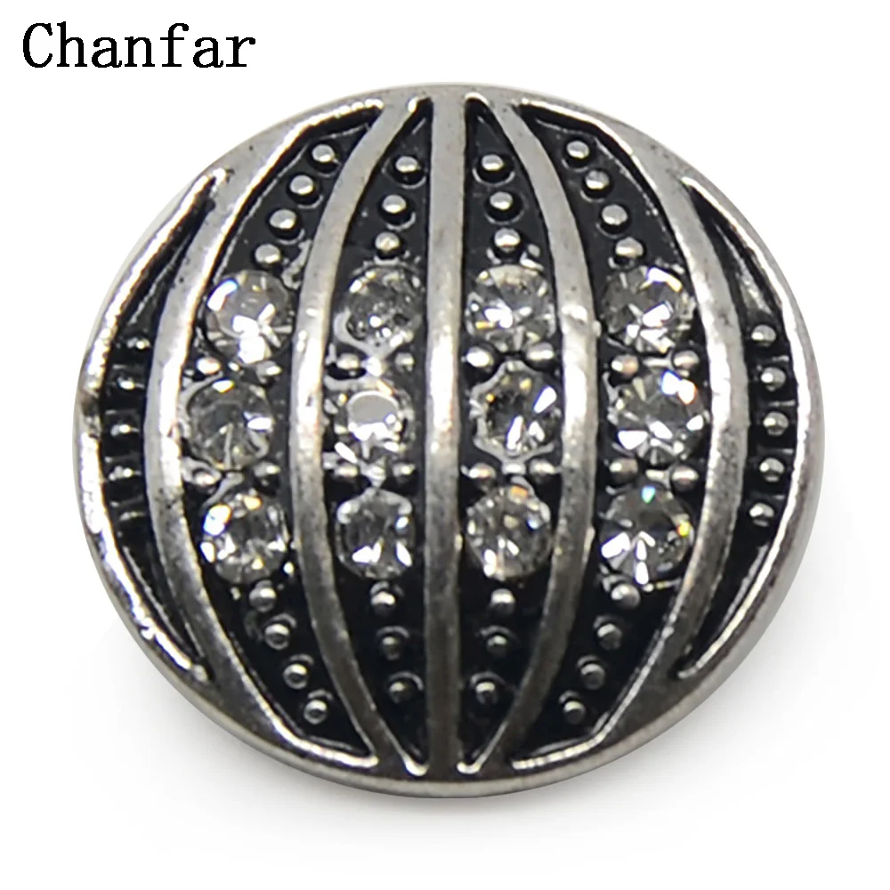 

Hot Sale Rhinestone Style Snap Button Charm Jewelry Fit For Leather Bracelet NSMH120-1