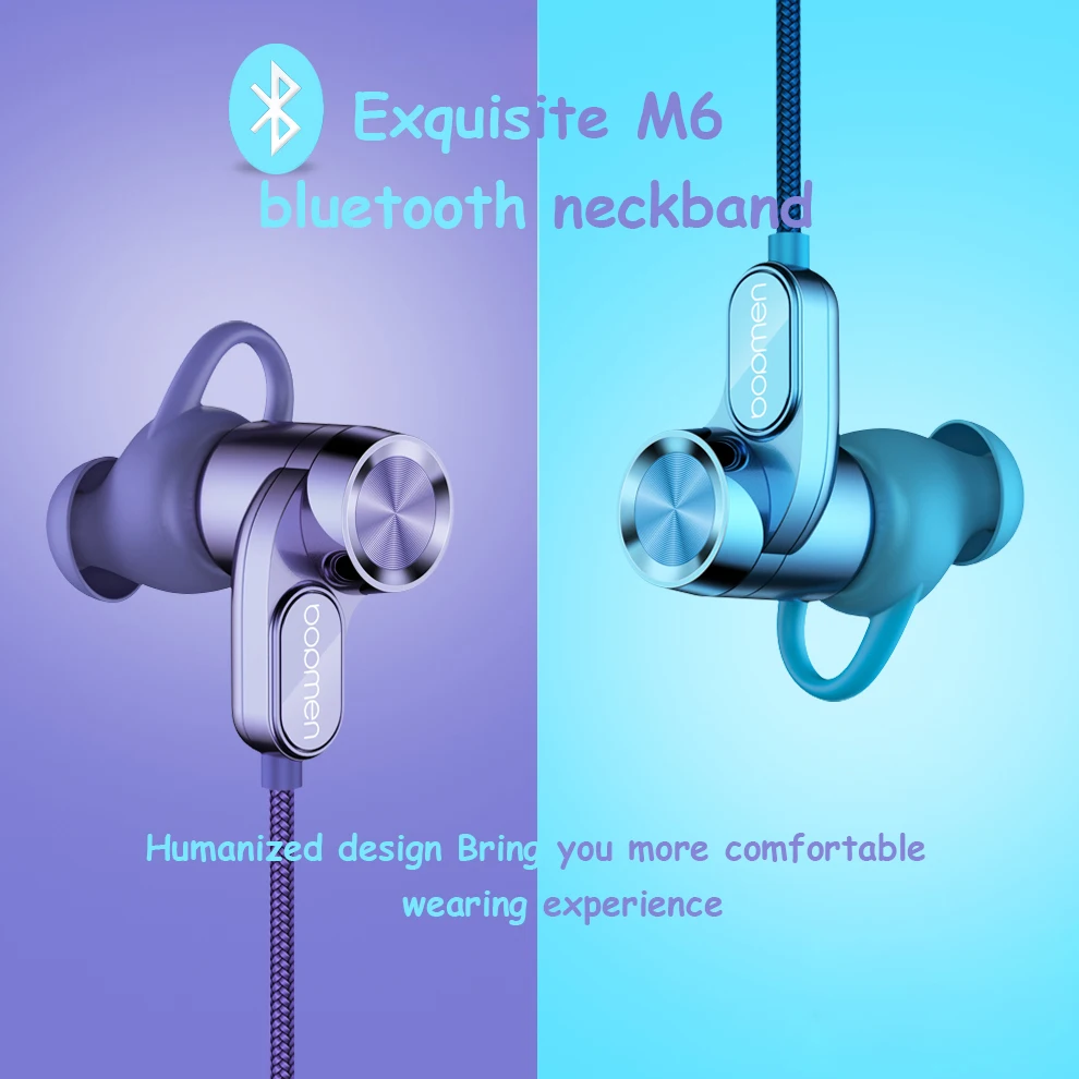 

Bluetooth 4.2 Magnetic headphone IPX6 Waterproof Headset Neckband Earbuds High Sound Quality Wireless In-Ear Sports earphone