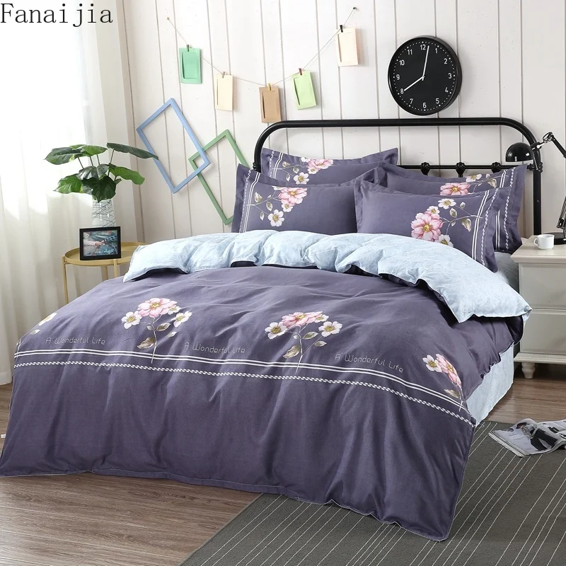 

Fanaijia 3d flower bedding sets queen size duvet cover with Pillowcase bed sheet Bedspread 3/4 pcs Bed linen bed set