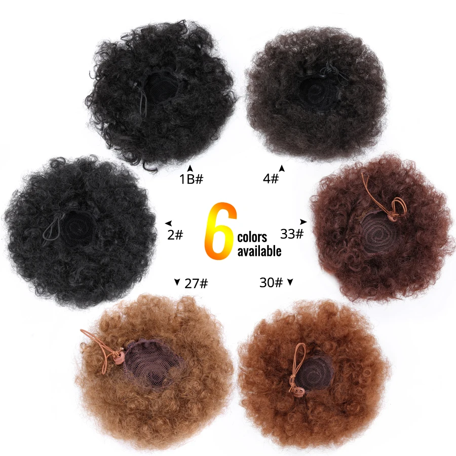 Leeons Synthetic Claw Clip Ponytail Hair Extensions Drawstring Natural Hair Ponytail Pony Tail Puff Kinky Straight fake hair extensions