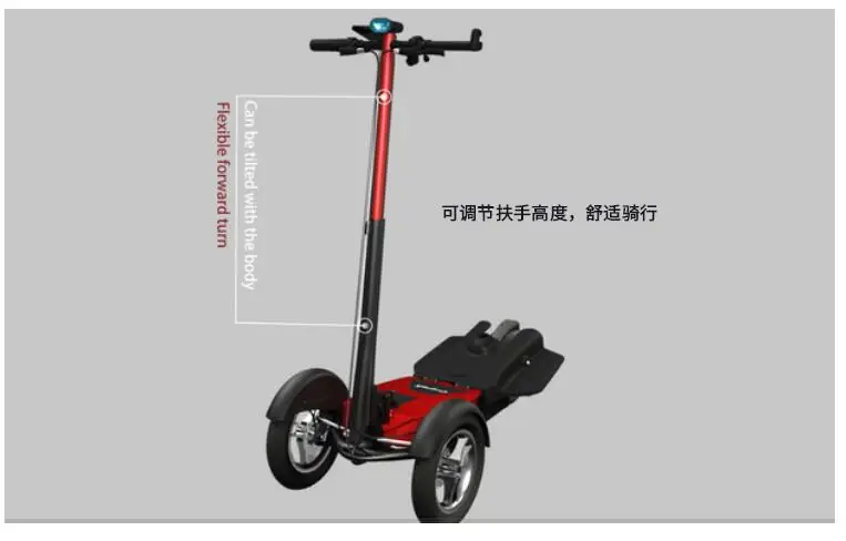 Sale 2018 800W Three wheels Off Road Electric Scooter Folding All terrain Skateboard Foldable E-Scooter with seat Removebale battery 7