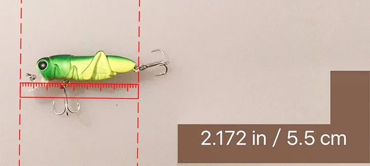 Hennoy 1 шт. качественная жесткая наживка от насекомых 55 мм Кузнечик рыболовная приманка басовый воблер Лазерная рыболовная снасть-5 цветов