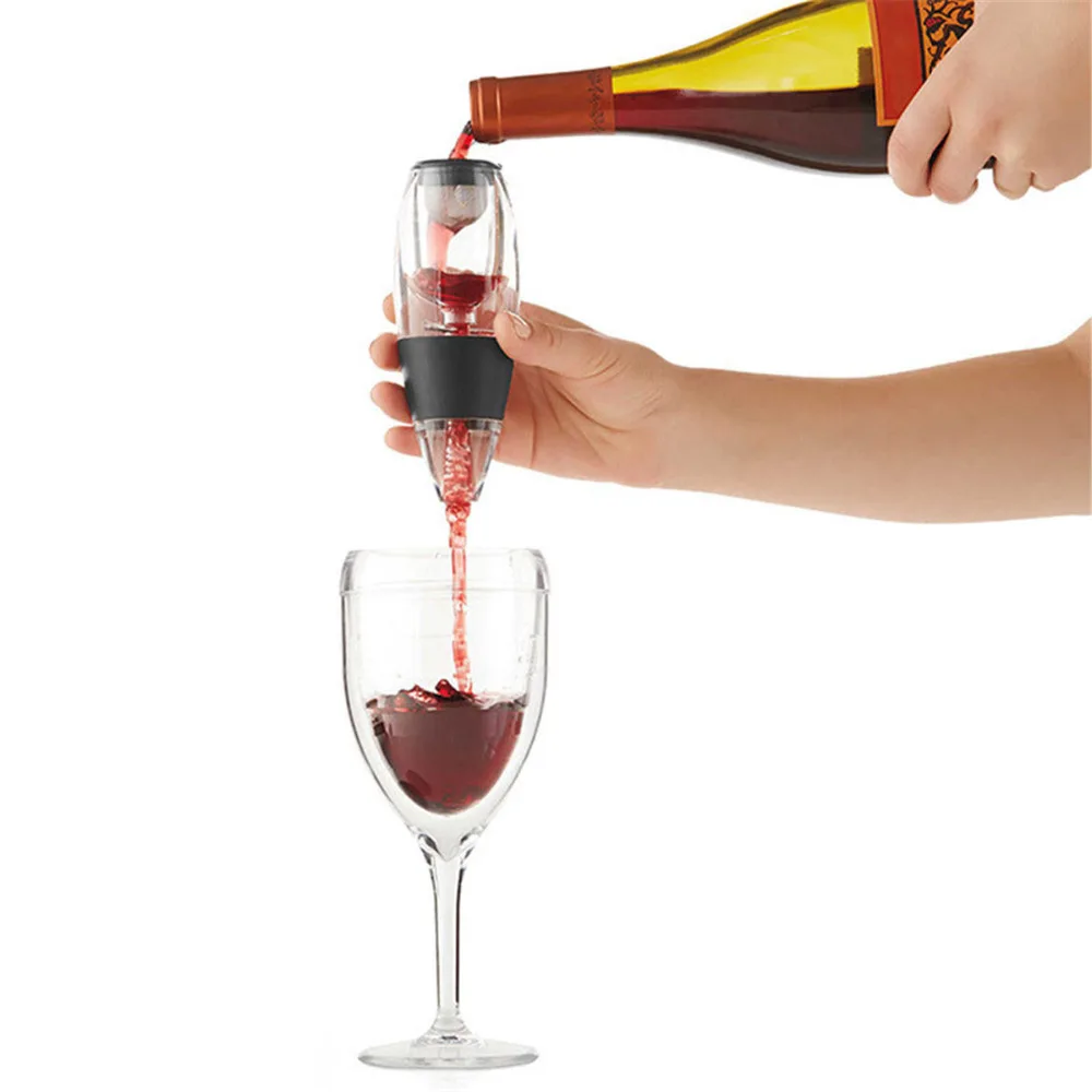 

Mini Acrylic Red Wine Aerator Magic Quick Essential Wine Decanter Aerating Pouch Filter Pourer Set Home Kitchen Bar Tools